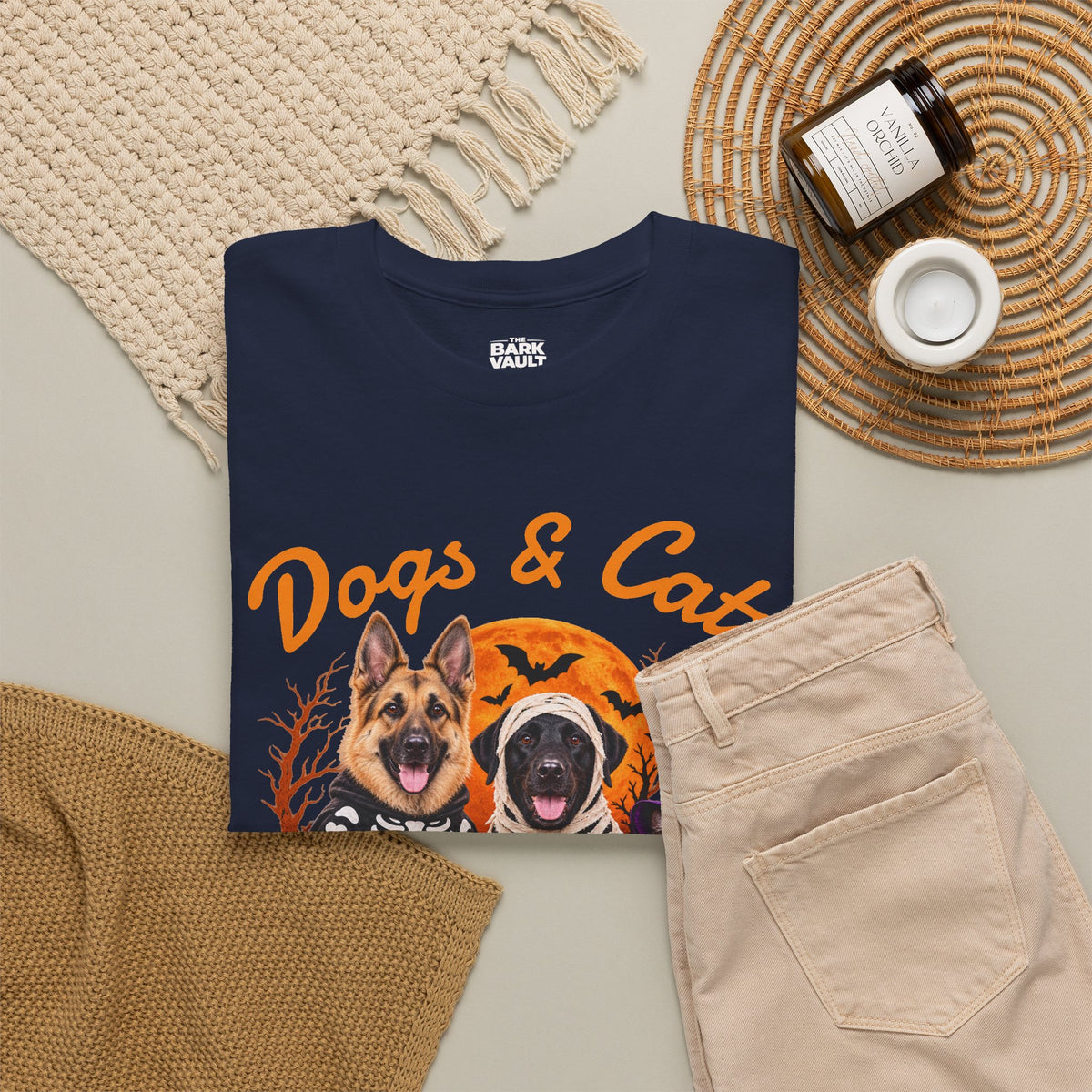 Dogs & Cats Halloween Shirt – Spooky Pet Lover T-Shirt, Funny Halloween Dog & Cat Tee