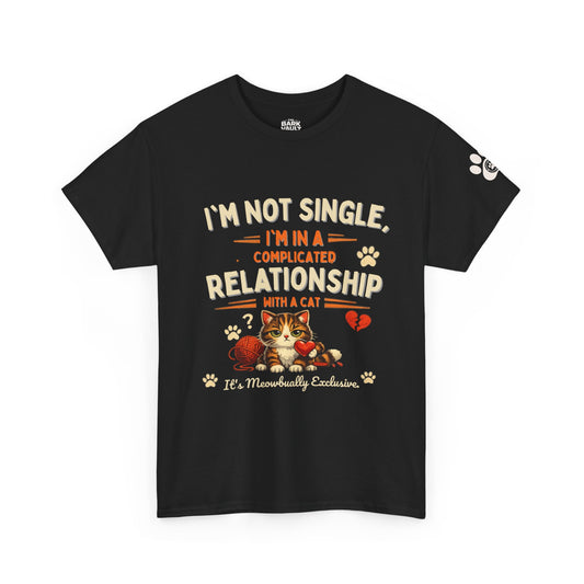 I'm Not Single, I'm in a Complicated Relationship With a Cat T-Shirt | Funny Cat Lover Tee | Cat Mom Gift