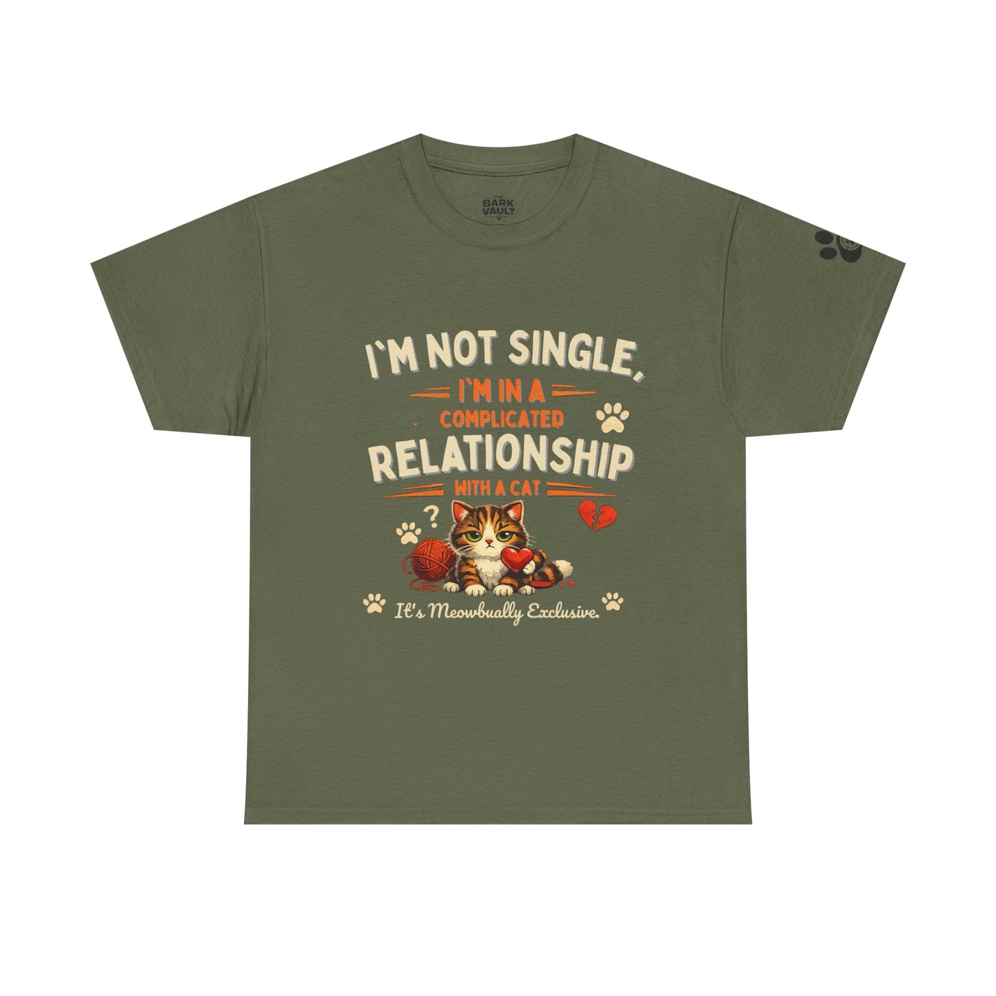 I'm Not Single, I'm in a Complicated Relationship With a Cat T-Shirt | Funny Cat Lover Tee | Cat Mom Gift