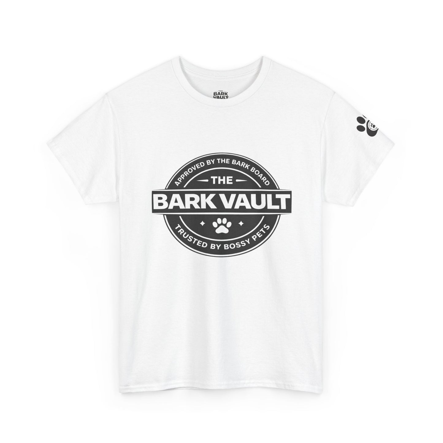 Trusted by Bossy Pets T-Shirt | The Bark Vault Badge Logo | Funny Dog Lover Shirt
