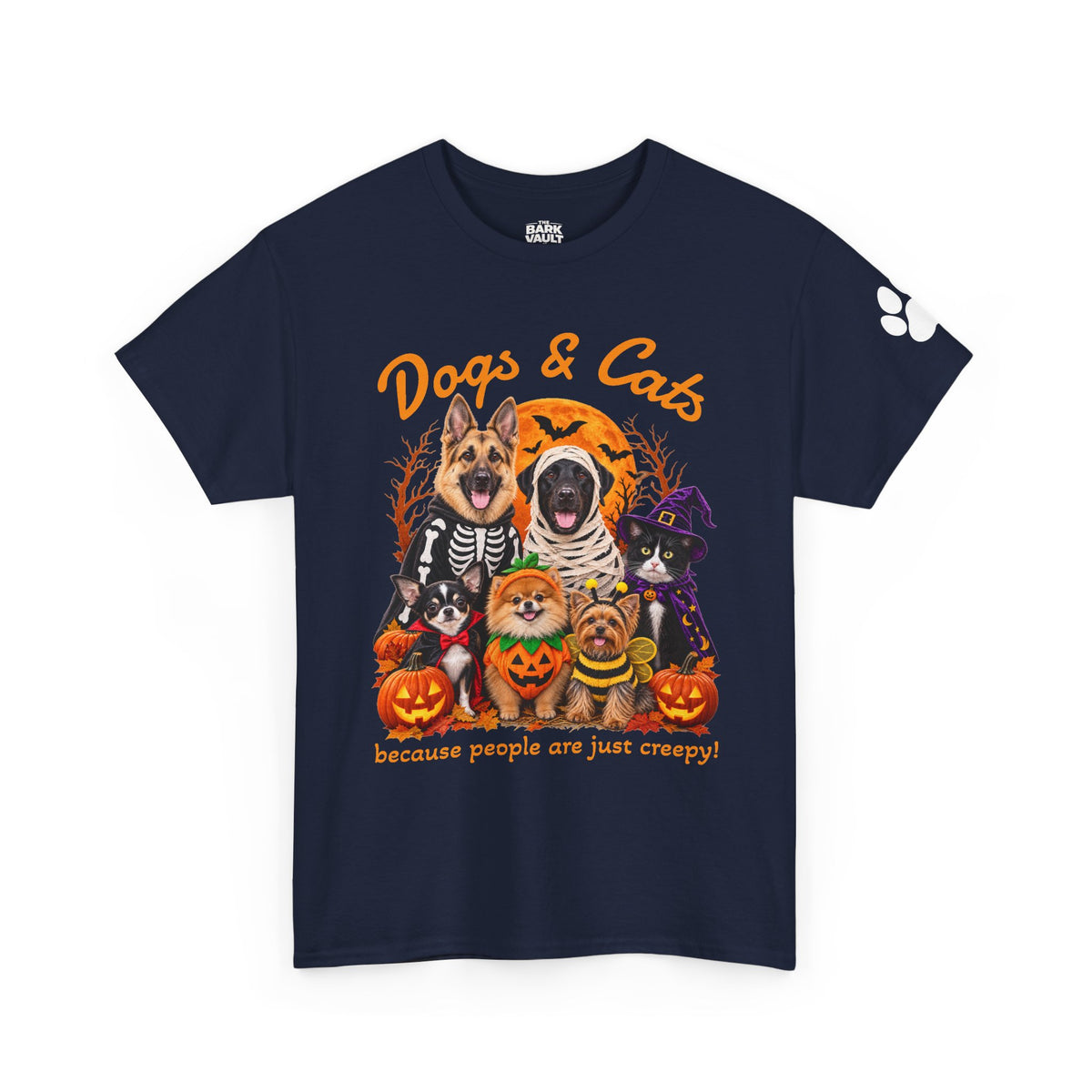 Dogs & Cats Halloween Shirt – Spooky Pet Lover T-Shirt, Funny Halloween Dog & Cat Tee