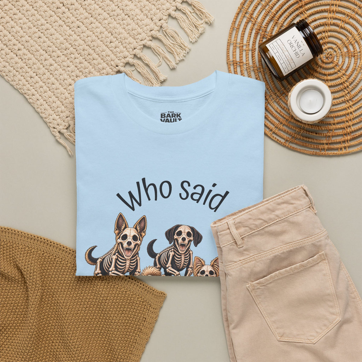 Who Said Treats? Halloween Skeleton Dogs & Cat Shirt – Funny Pet Lover T-Shirt
