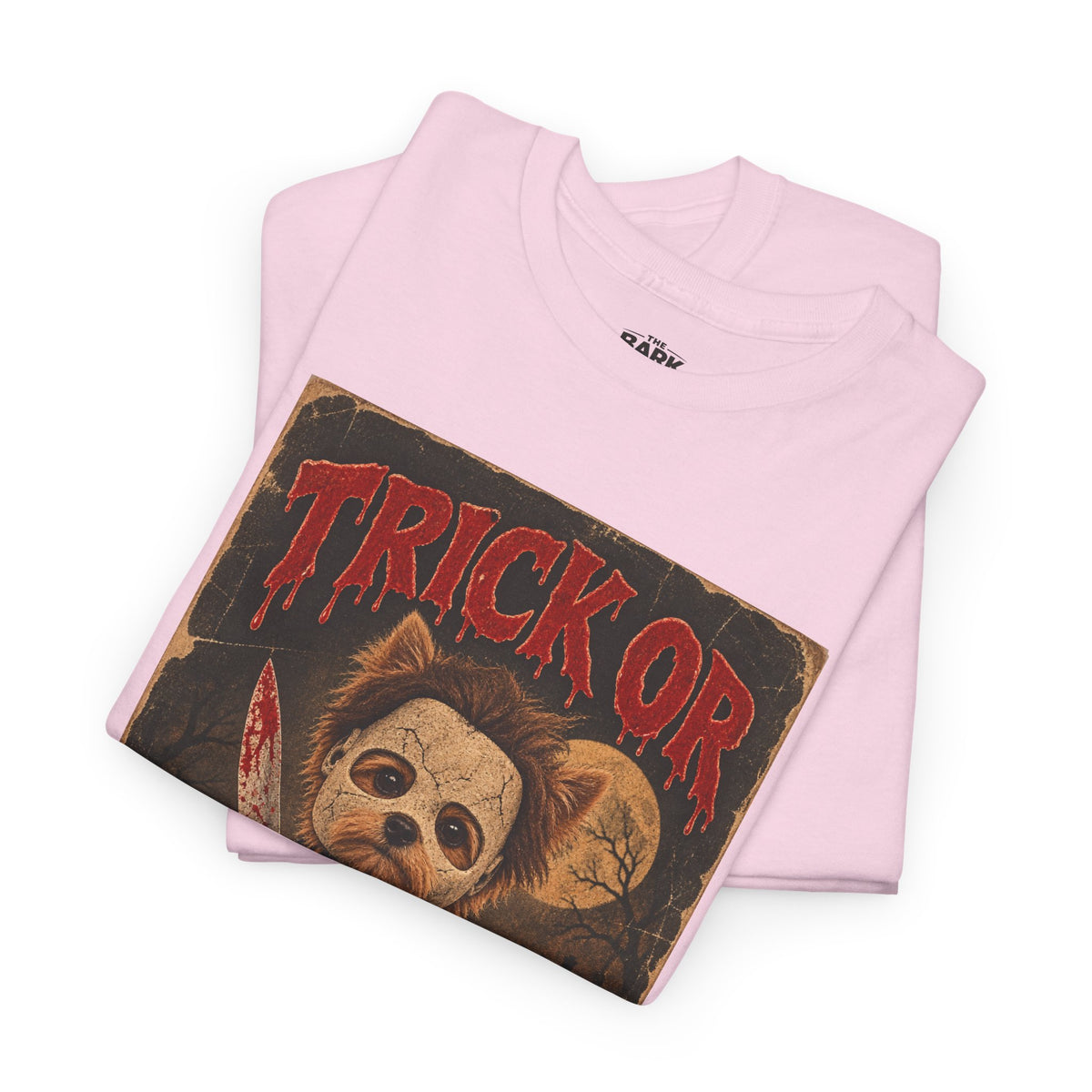Trick or Treat? Vintage Horror Halloween Shirt – Creepy Dog Costume T-Shirt