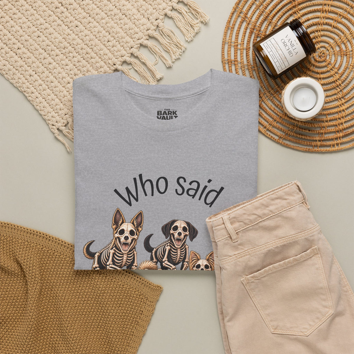 Who Said Treats? Halloween Skeleton Dogs & Cat Shirt – Funny Pet Lover T-Shirt