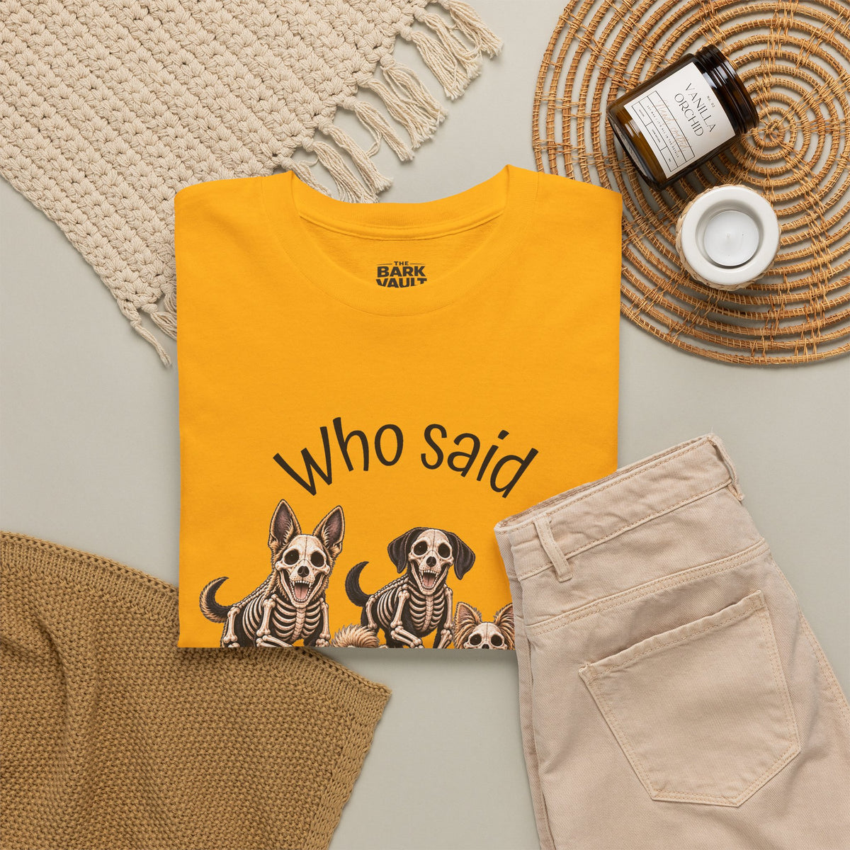 Who Said Treats? Halloween Skeleton Dogs & Cat Shirt – Funny Pet Lover T-Shirt
