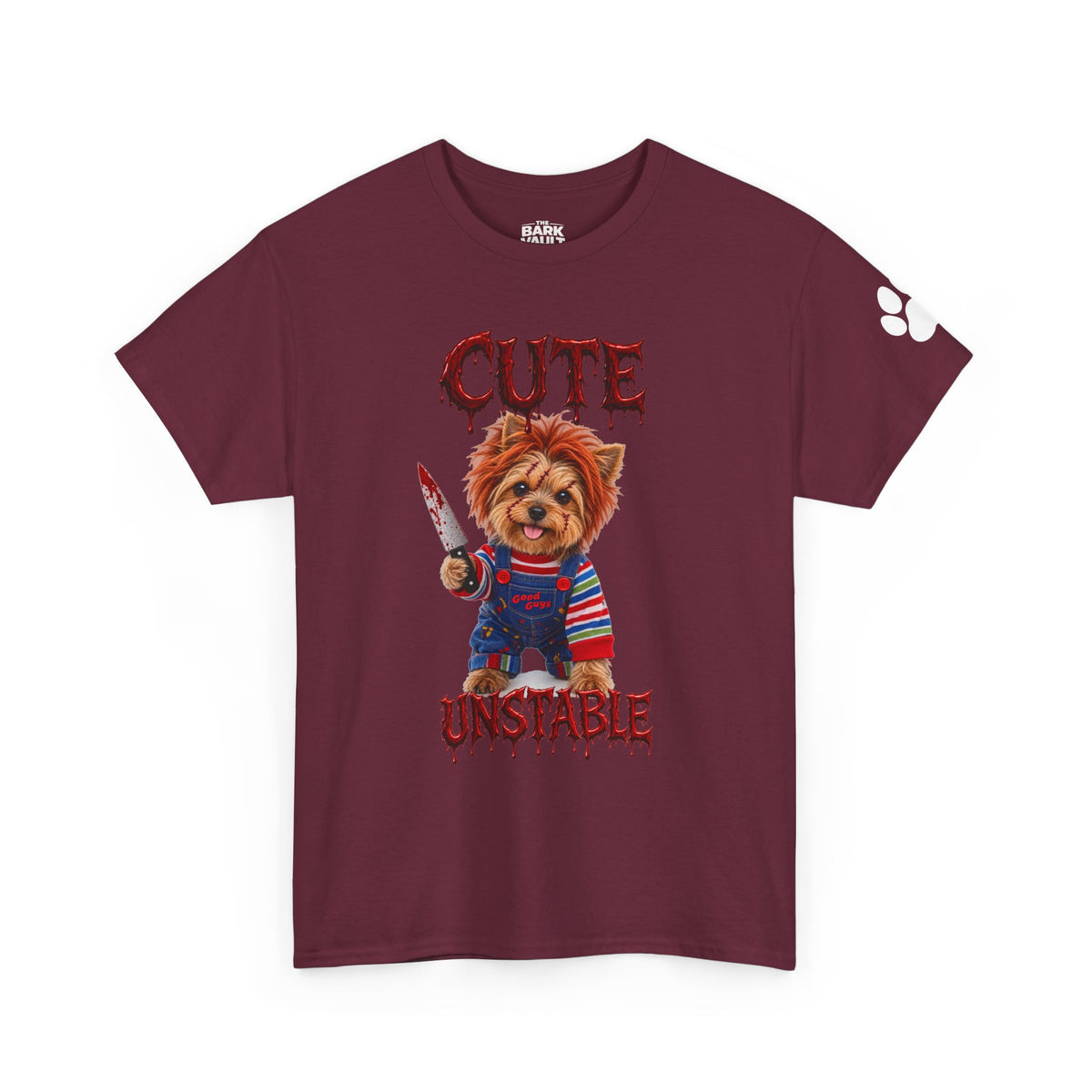 Cute But Unstable Halloween Yorkie Shirt – Spooky Horror Dog T-Shirt