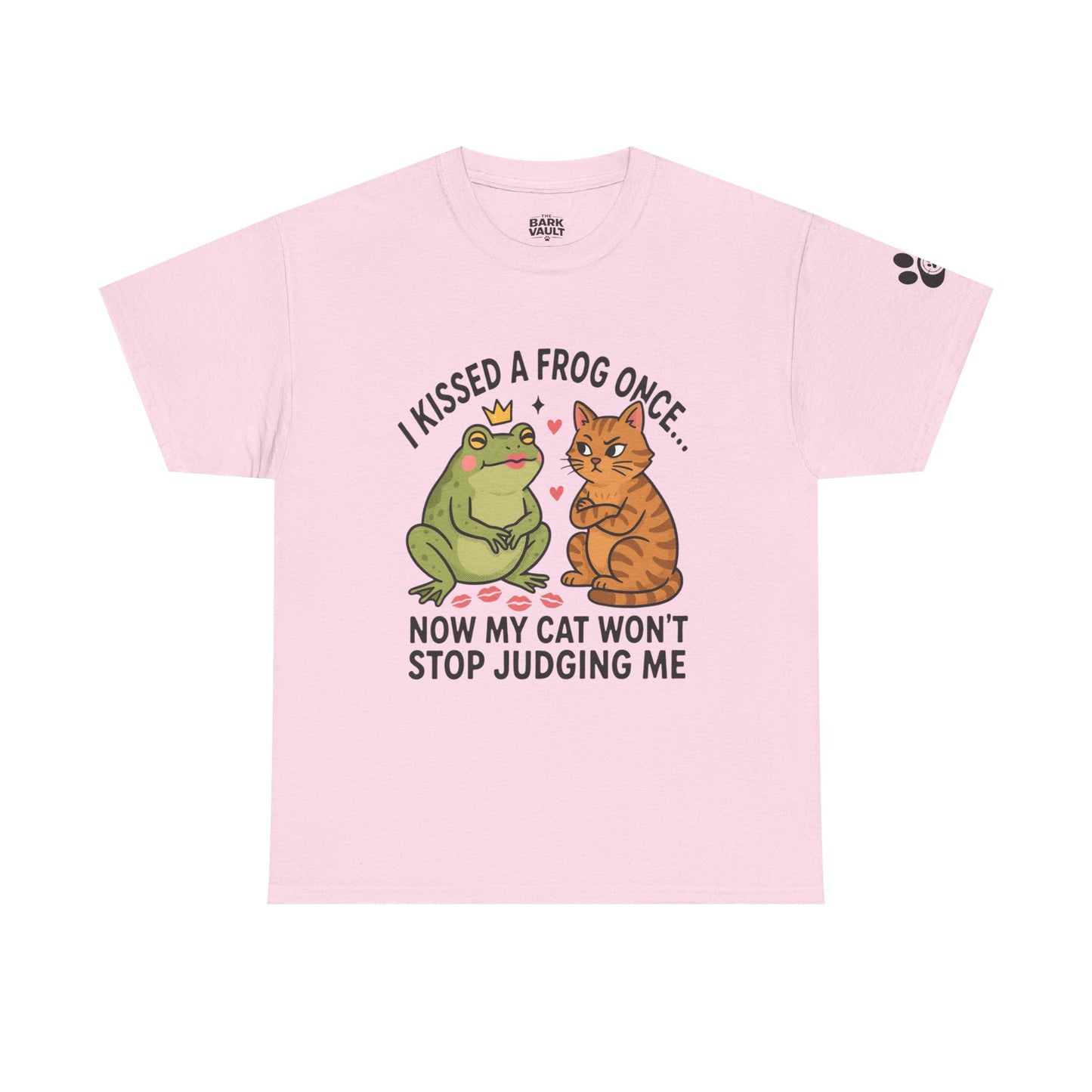 I Kissed a Frog Once Now My Cat Won't Stop Judging Me T-Shirt | Funny Cat Lover Tee | Cute Cat Humor Shirt