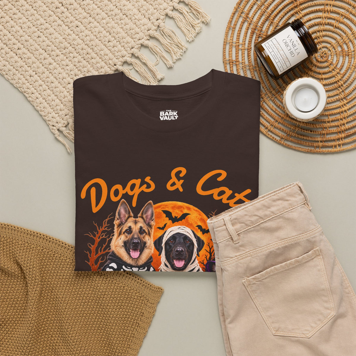 Dogs & Cats Halloween Shirt – Spooky Pet Lover T-Shirt, Funny Halloween Dog & Cat Tee