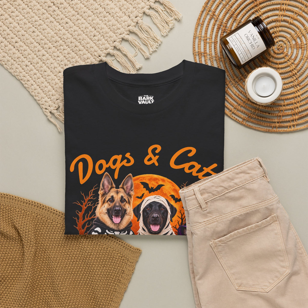 Dogs & Cats Halloween Shirt – Spooky Pet Lover T-Shirt, Funny Halloween Dog & Cat Tee
