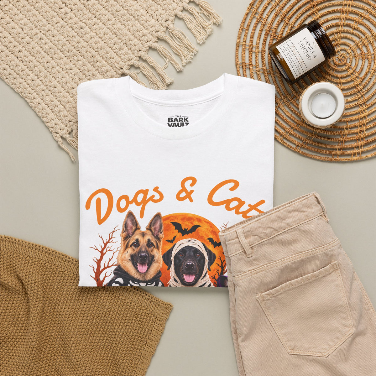 Dogs & Cats Halloween Shirt – Spooky Pet Lover T-Shirt, Funny Halloween Dog & Cat Tee