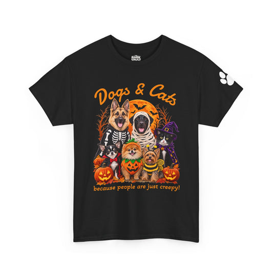 Dogs & Cats Halloween Shirt – Spooky Pet Lover T-Shirt, Funny Halloween Dog & Cat Tee
