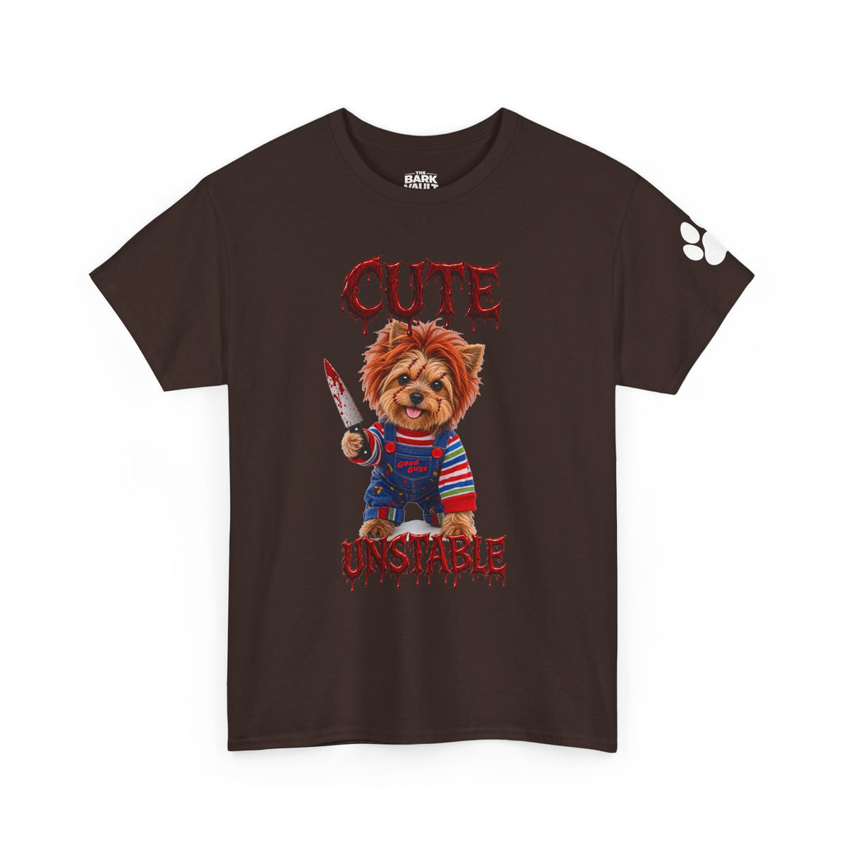 Cute But Unstable Halloween Yorkie Shirt – Spooky Horror Dog T-Shirt