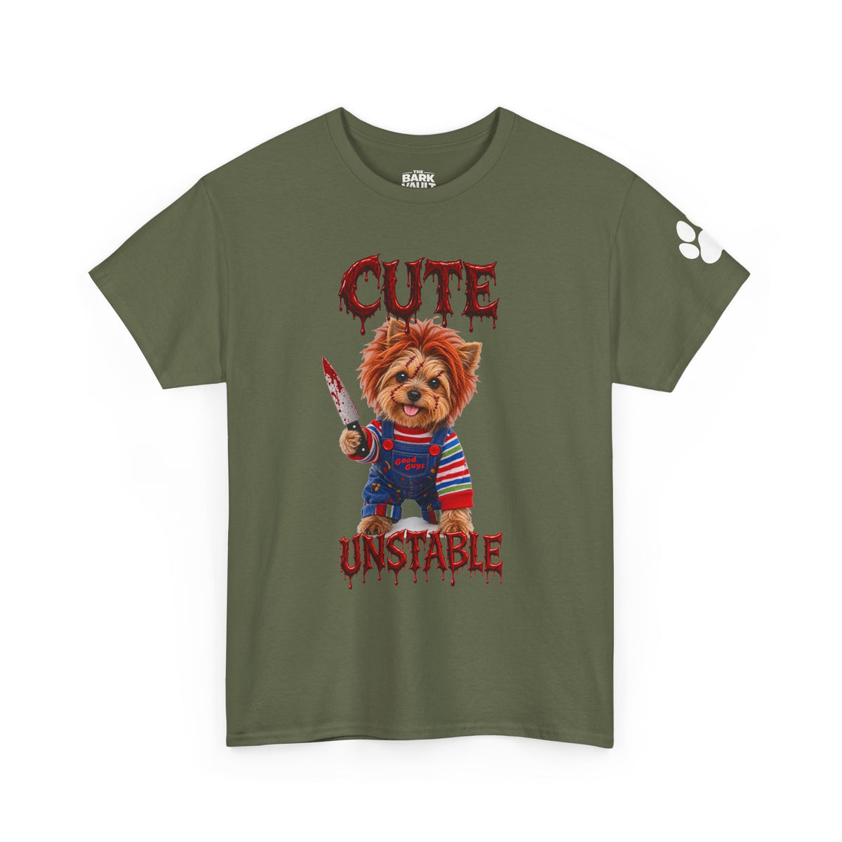Cute But Unstable Halloween Yorkie Shirt – Spooky Horror Dog T-Shirt