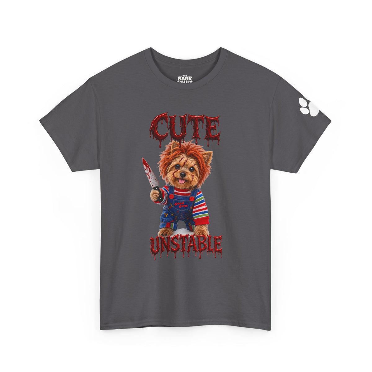 Cute But Unstable Halloween Yorkie Shirt – Spooky Horror Dog T-Shirt